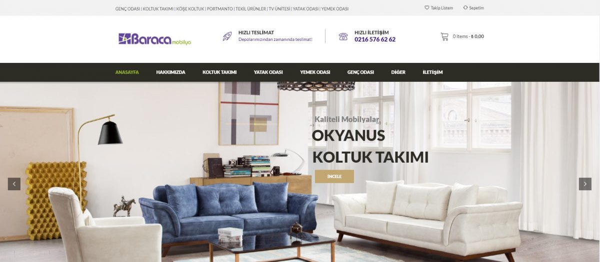 Web Sitemiz Yenileniyor! Baraca Mobilya